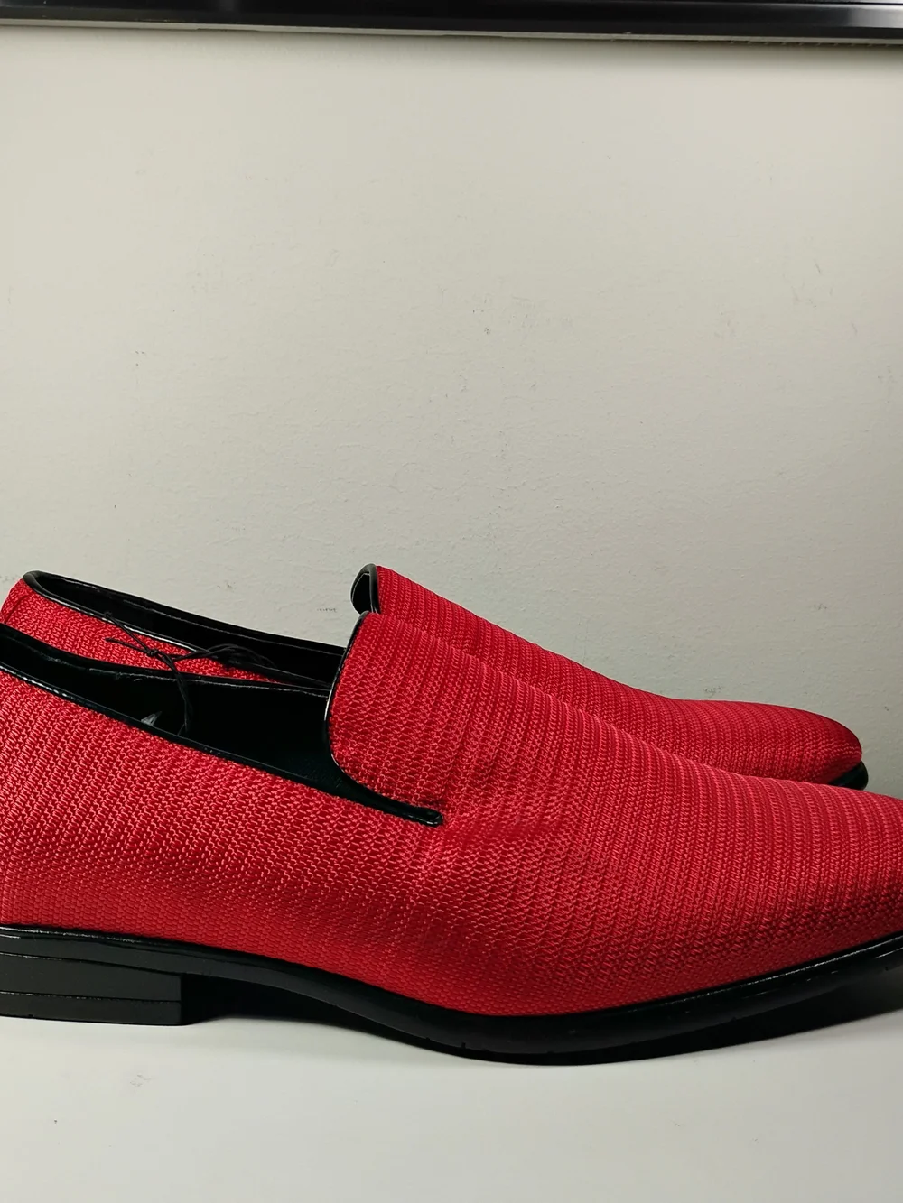 Van Heusen Black Suit with Red Accents